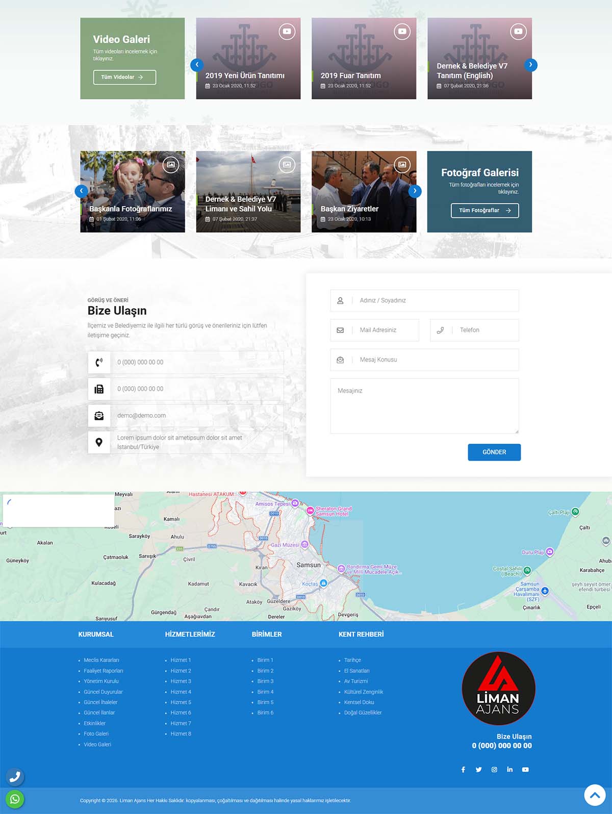 Belediye Dernek Şehir Tanıtım Web Sitesi